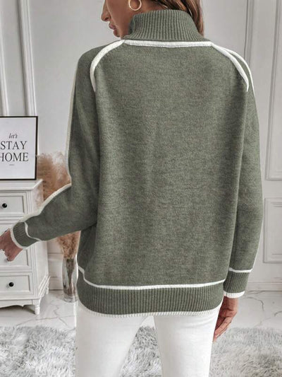 LARIN™ | Pull élégant en maille à points contrastés