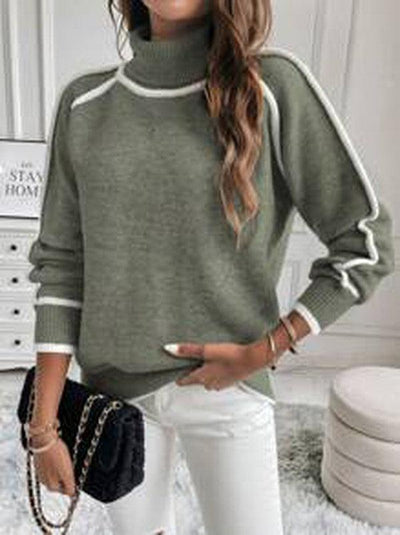 LARIN™ | Pull élégant en maille à points contrastés