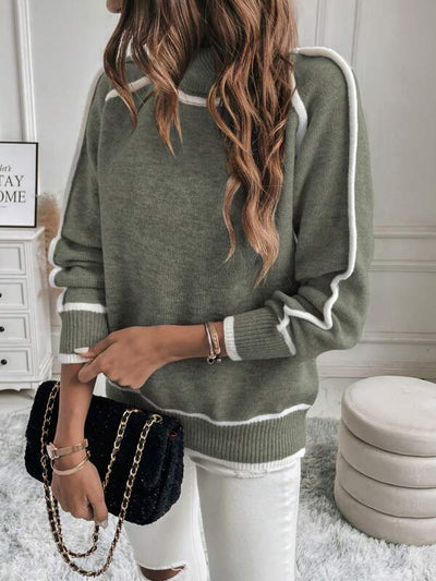 LARIN™ | Pull élégant en maille à points contrastés
