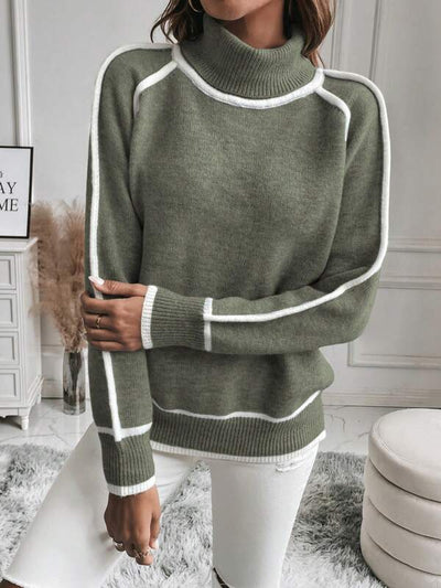 LARIN™ | Pull élégant en maille à points contrastés
