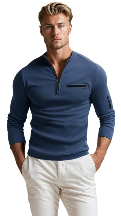 Luxury Sweater with Quarter Zip