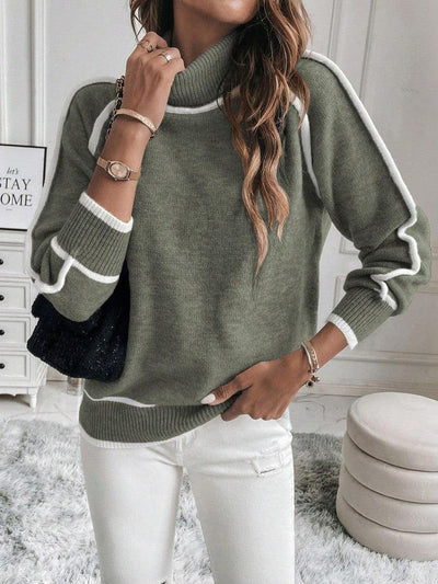 LARIN™ | Pull élégant en maille à points contrastés