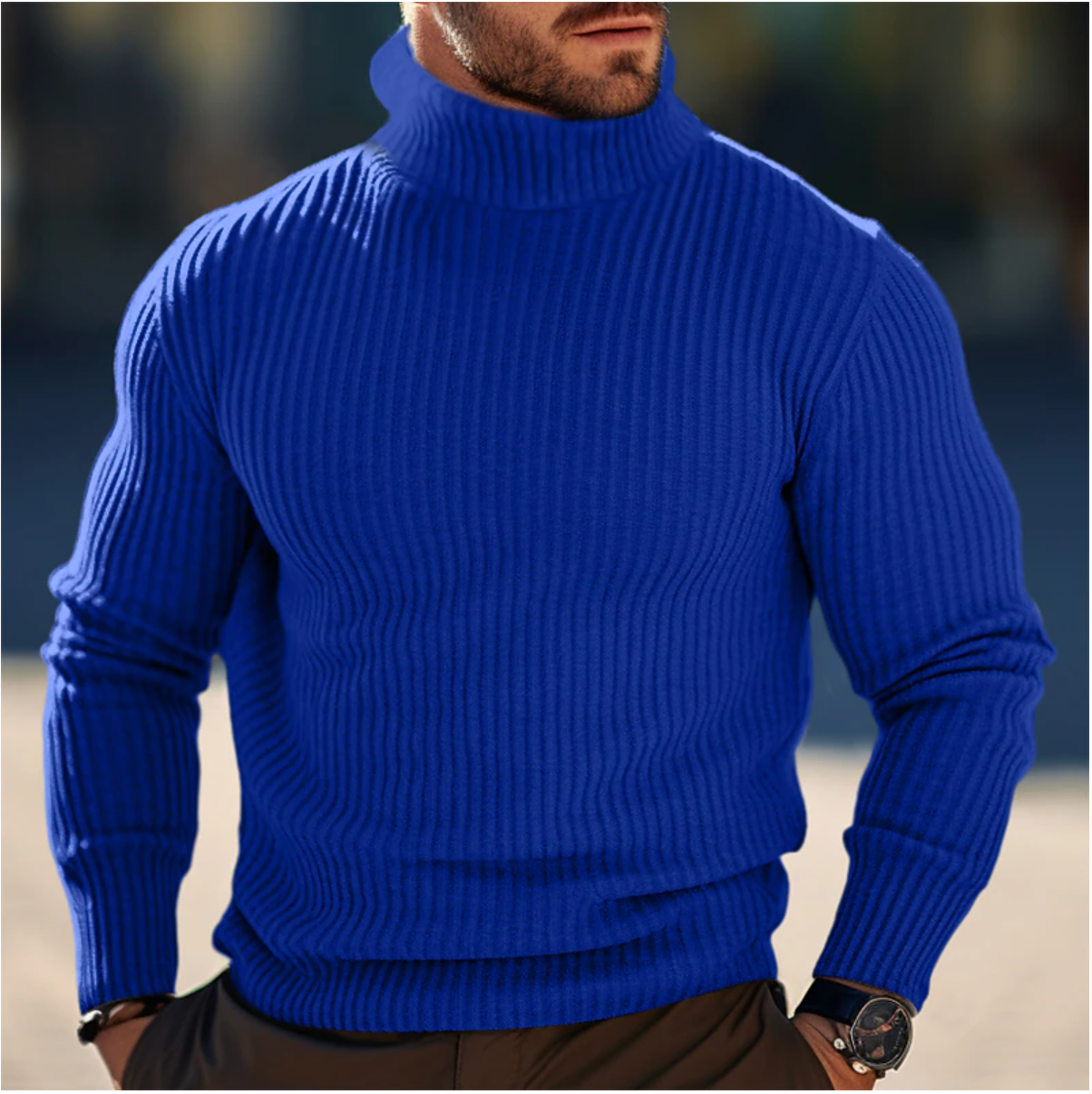 Sweater with High Neck