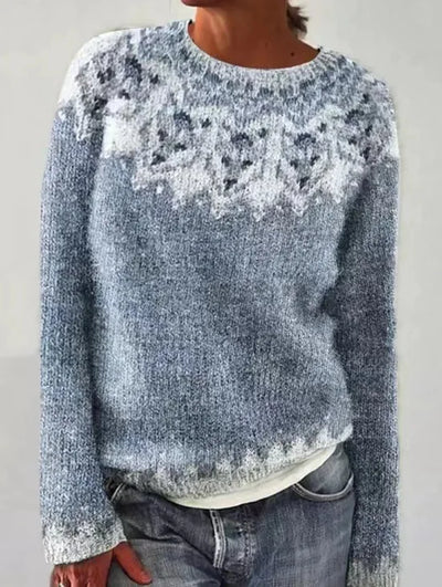 FLEURÉLLE™ | ÉLÉGANT PULL EN MAILLE DE LUXE BRODÉ MOUTON
