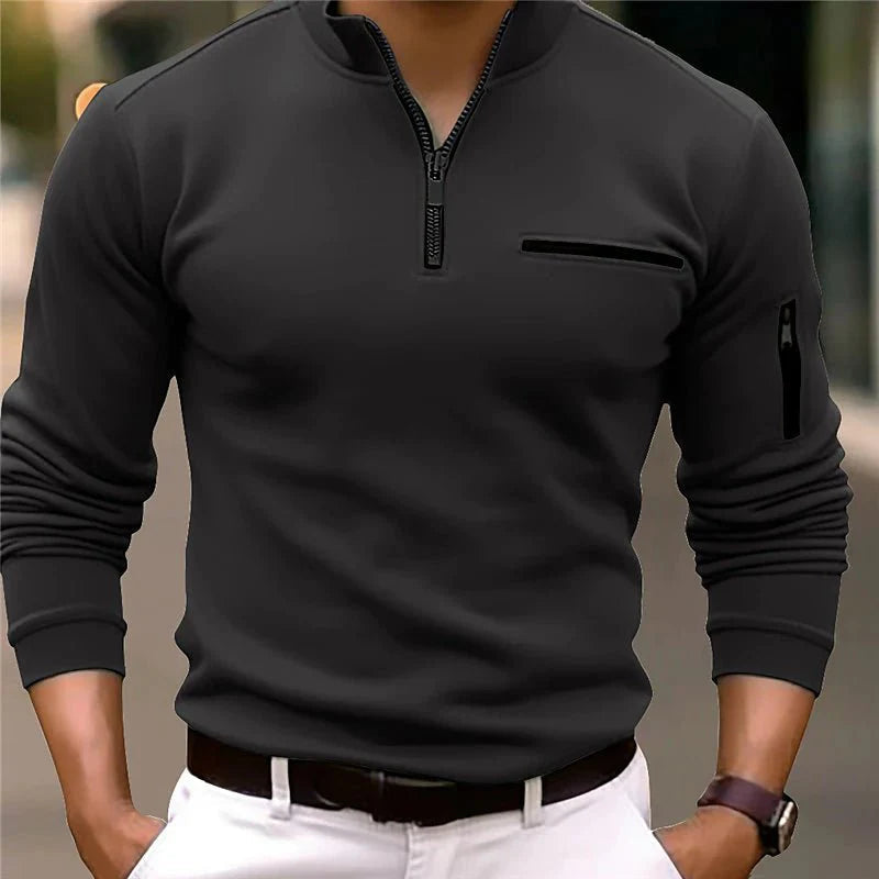 Luxury Sweater with Quarter Zip