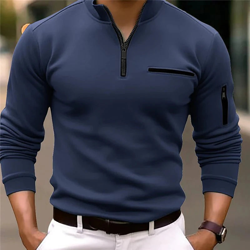 Luxury Sweater with Quarter Zip
